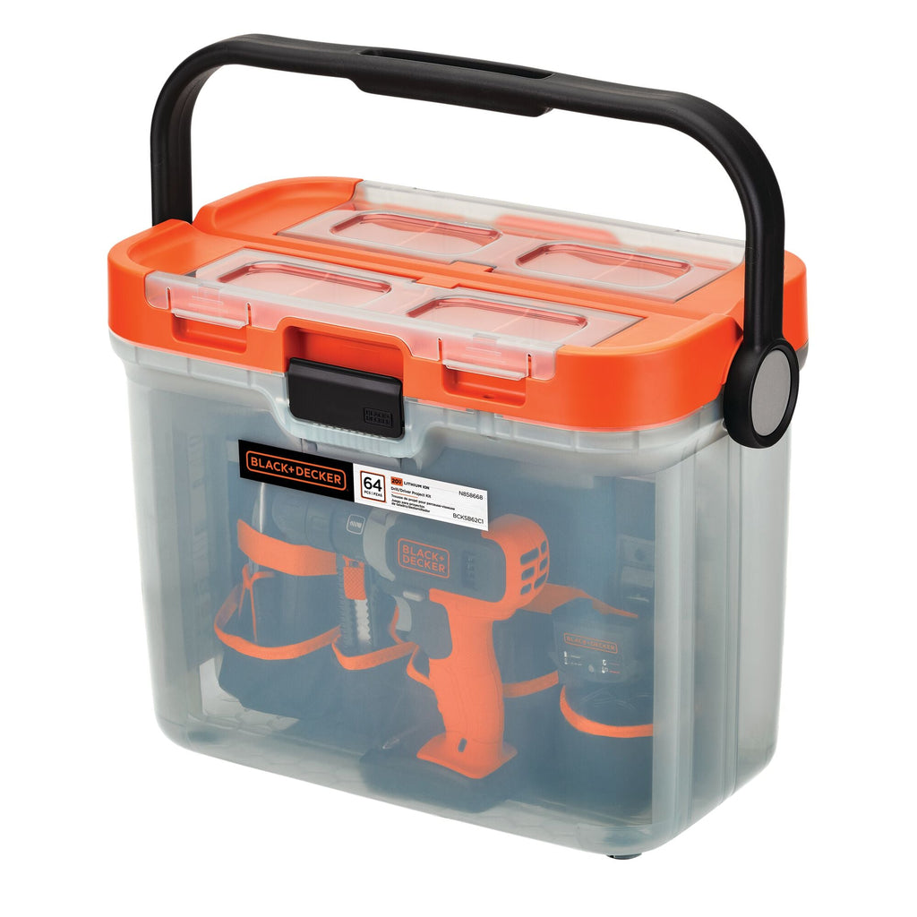 20V MAX* POWERCONNECT? Cordless Drill with 64-Piece Home Project Kit and Tool Box, Battery and Charger Included