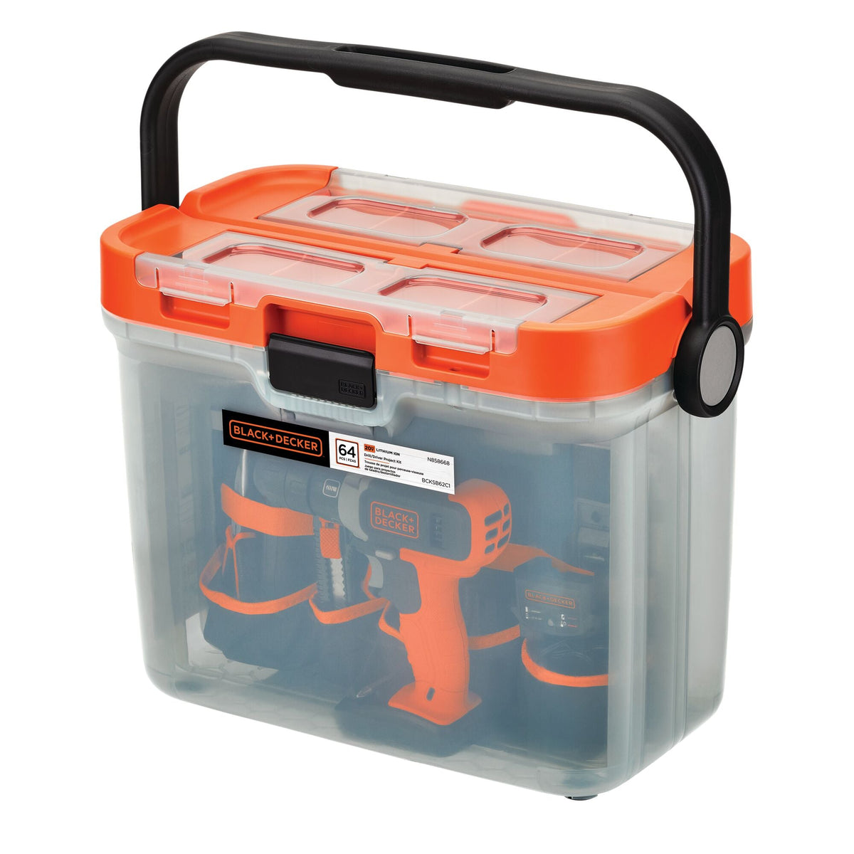 20V MAX* POWERCONNECT? Cordless Drill with 64-Piece Home Project Kit and Tool Box, Battery and Charger Included