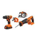 20V MAX* POWERCONNECT? Cordless 4 Tool Combo Kit with Drill/Driver, Circular Saw, Reciprocating Saw and Work Light, Battery and Charger Included