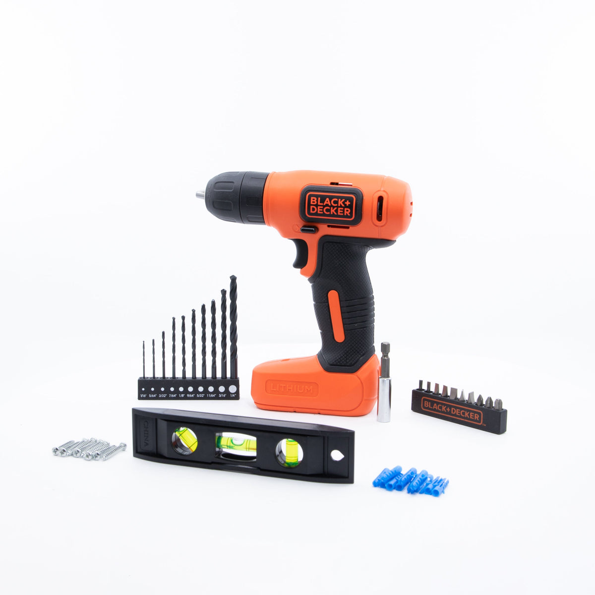8V MAX* Cordless Drill + 43 Pc. Home Decor Project Kit