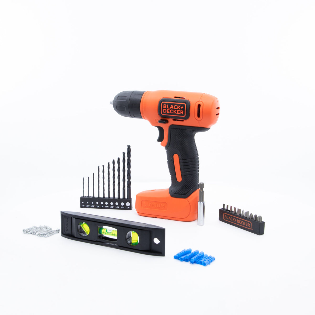 8V MAX* Cordless Drill + 43 Pc. Home Decor Project Kit