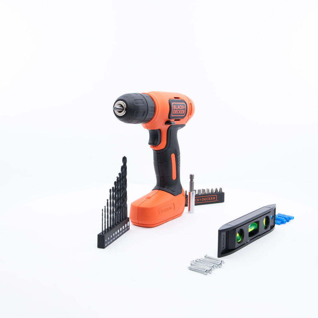 8V MAX* Cordless Drill + 43 Pc. Home Decor Project Kit
