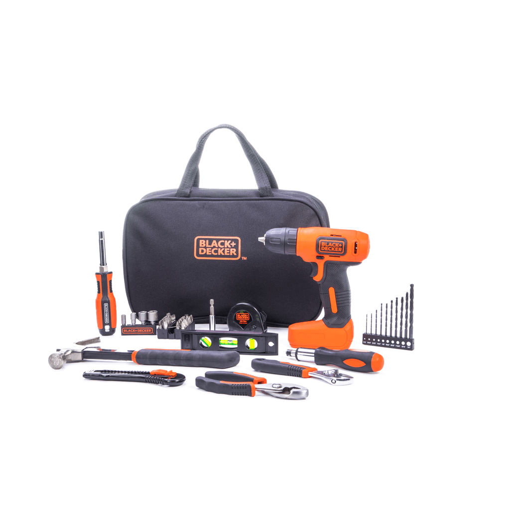 8V Drill & Home Tool Kit, 57 Piece
