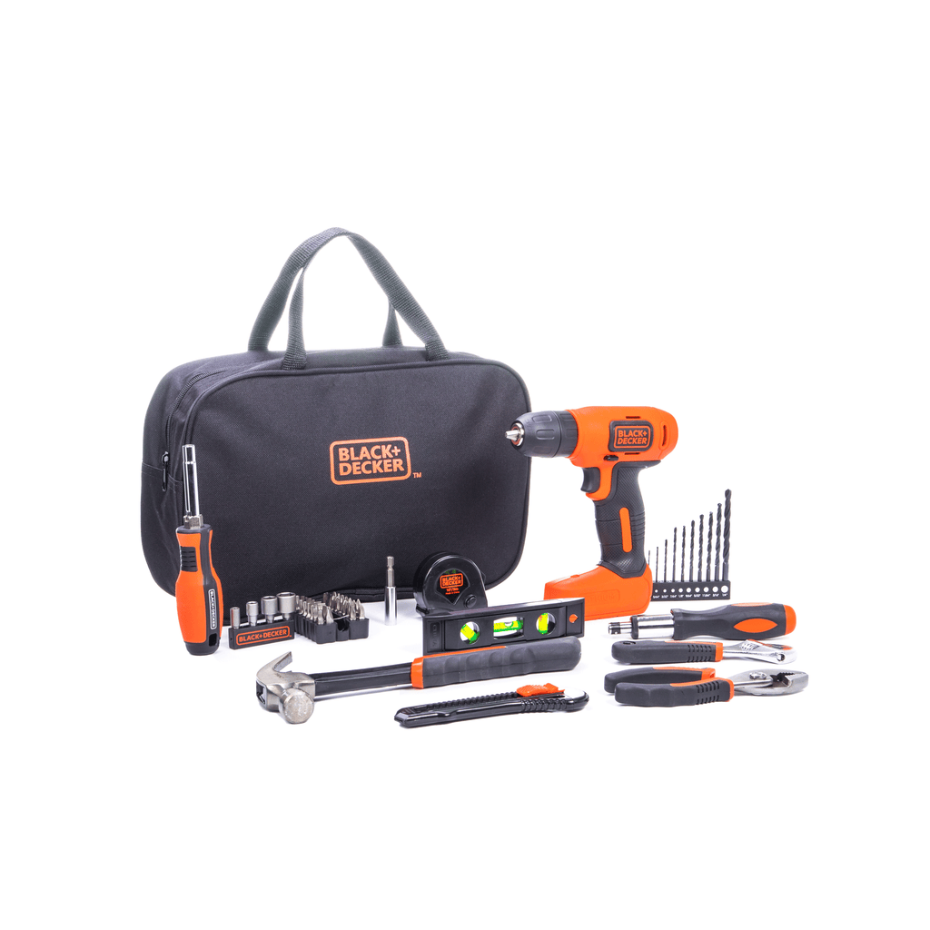 8V Drill & Home Tool Kit, 57 Piece
