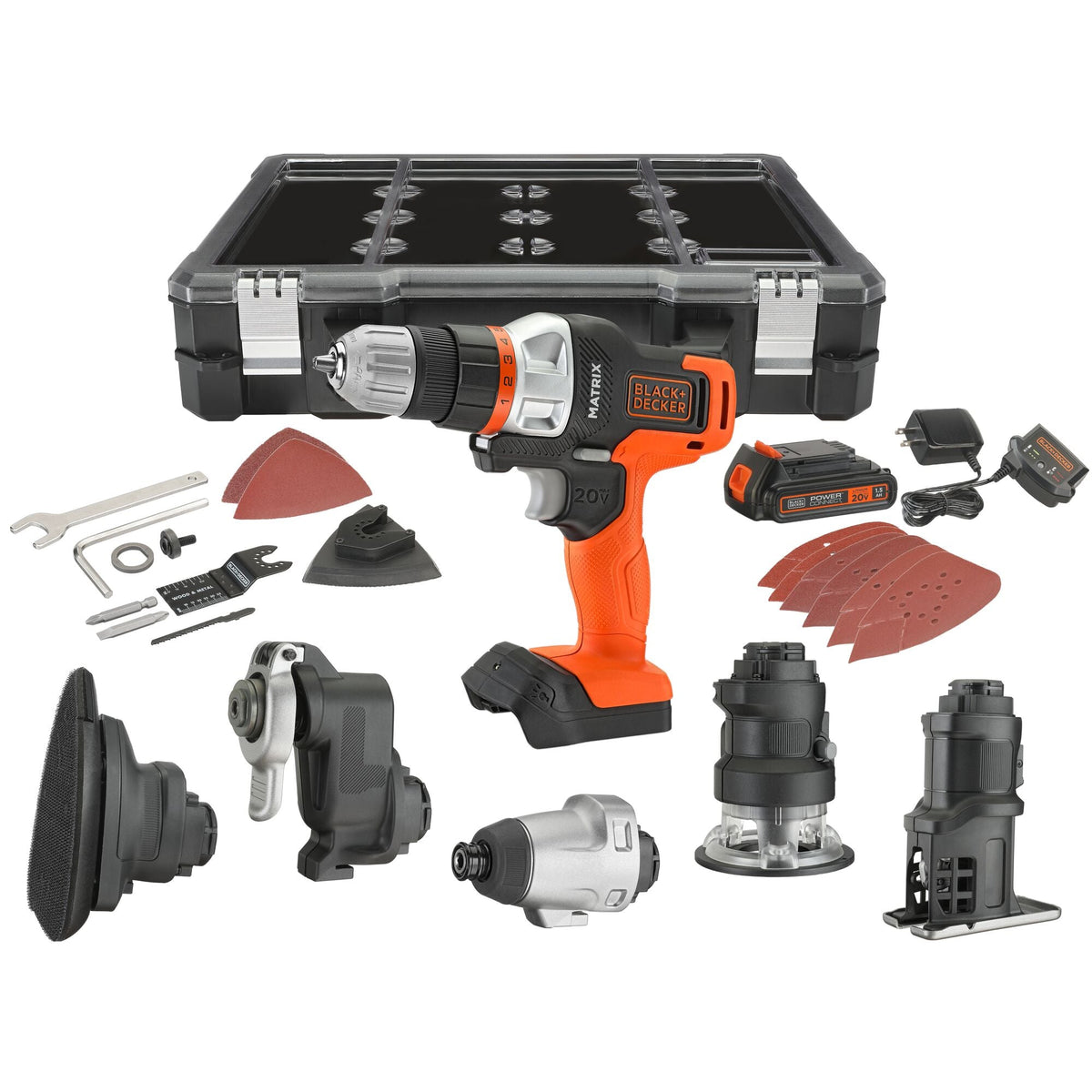 20V MAX* POWERCONNECT? MATRIX? Cordless Drill and 6-Piece Power Tool Combo Kit, Battery and Charger Included