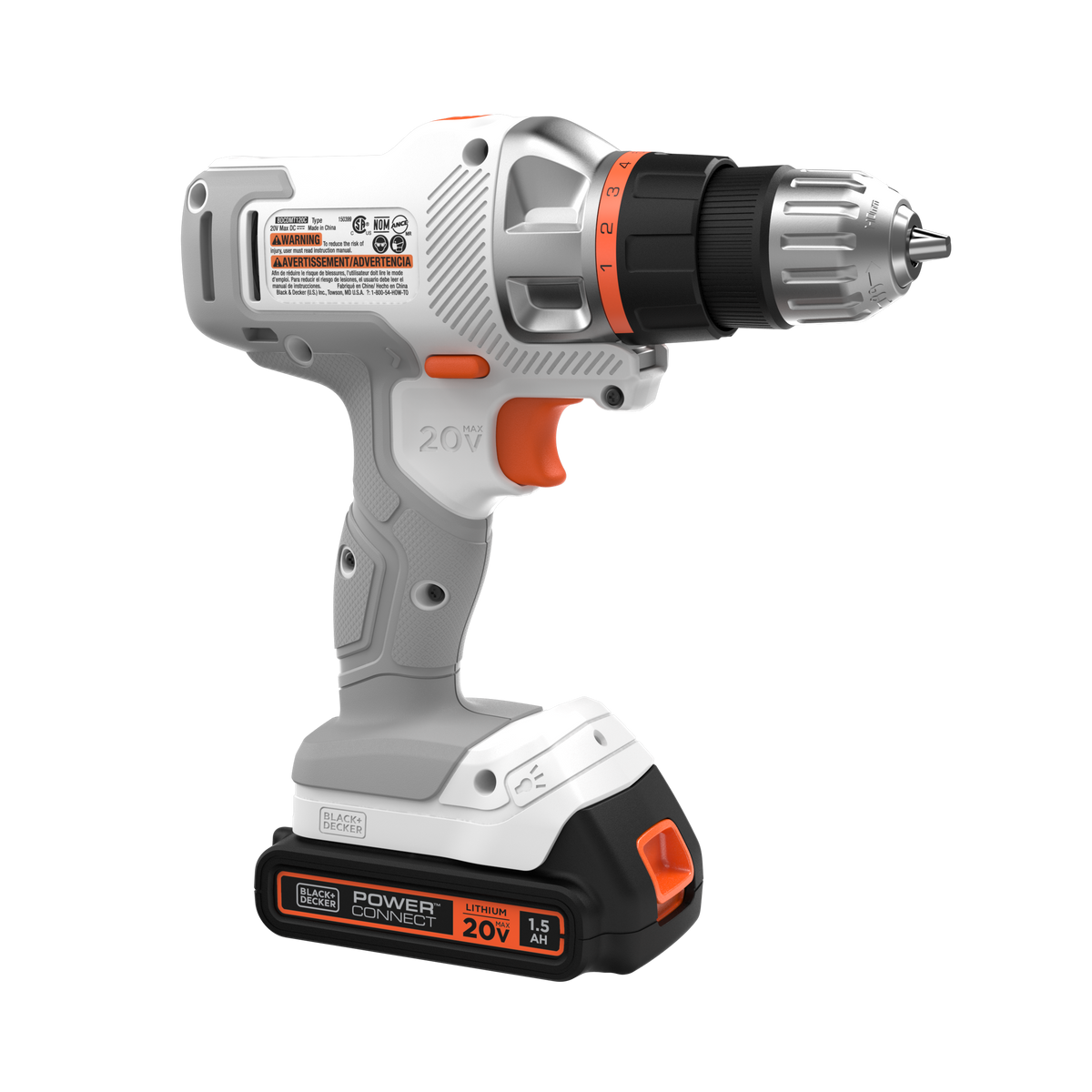 20V MAX *POWERCONNECT? MATRIX? Cordless Drill/Driver Kit, Battery and Charger Included (White)