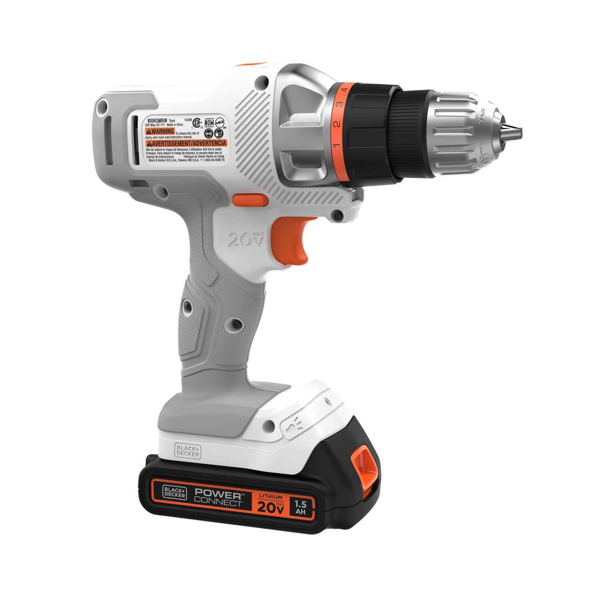 20V MAX *POWERCONNECT? MATRIX? Cordless Drill/Driver Kit, Battery and Charger Included (White)