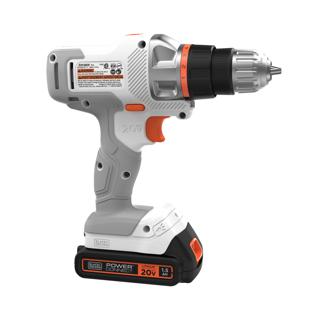 20V MAX *POWERCONNECT? MATRIX? Cordless Drill/Driver Kit, Battery and Charger Included (White)