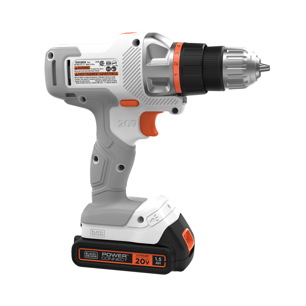 20V MAX *POWERCONNECT? MATRIX? Cordless Drill/Driver Kit, Battery and Charger Included (White)