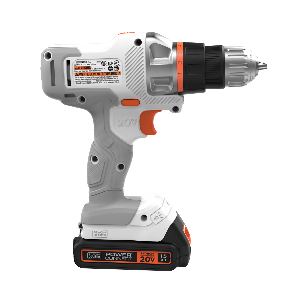20V MAX *POWERCONNECT? MATRIX? Cordless Drill/Driver Kit, Battery and Charger Included (White)