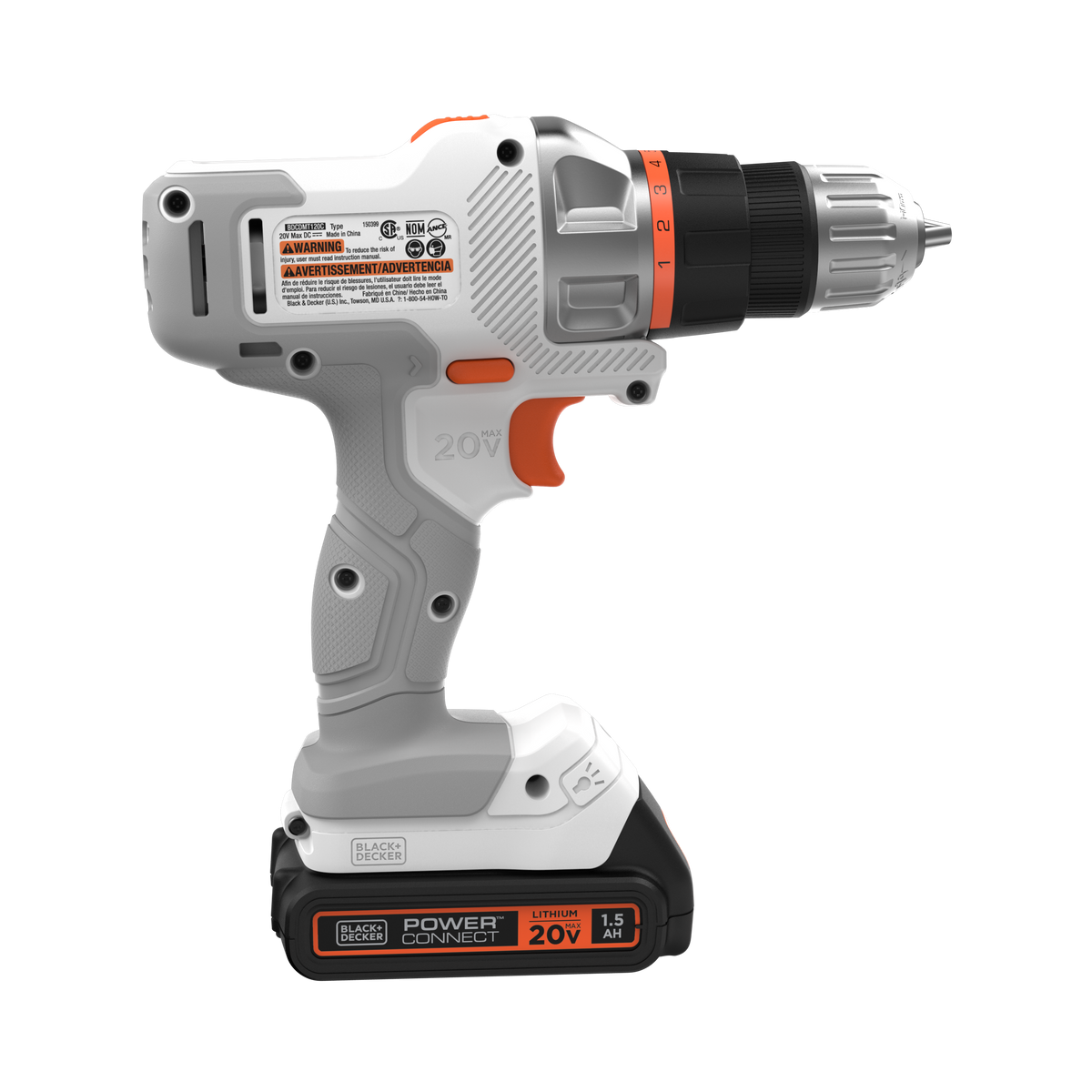 20V MAX *POWERCONNECT? MATRIX? Cordless Drill/Driver Kit, Battery and Charger Included (White)