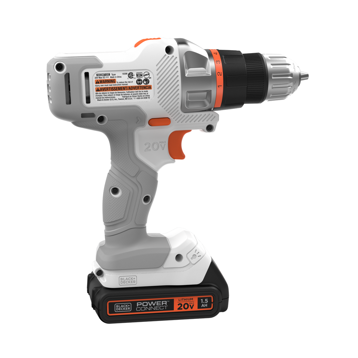 20V MAX *POWERCONNECT? MATRIX? Cordless Drill/Driver Kit, Battery and Charger Included (White)