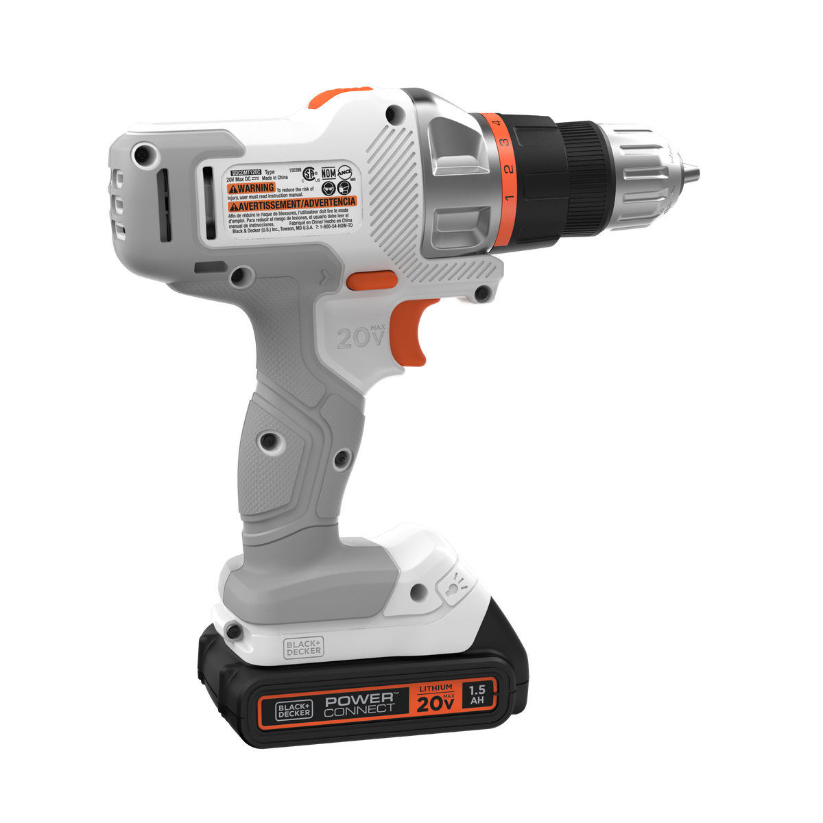 20V MAX *POWERCONNECT? MATRIX? Cordless Drill/Driver Kit, Battery and Charger Included (White)