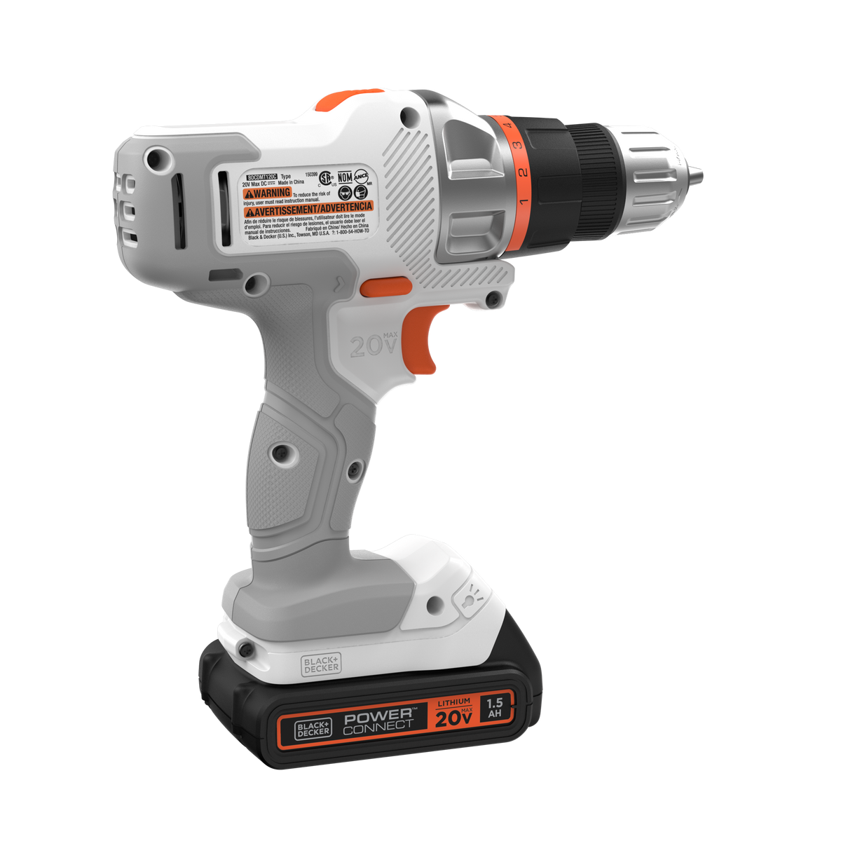 20V MAX *POWERCONNECT? MATRIX? Cordless Drill/Driver Kit, Battery and Charger Included (White)