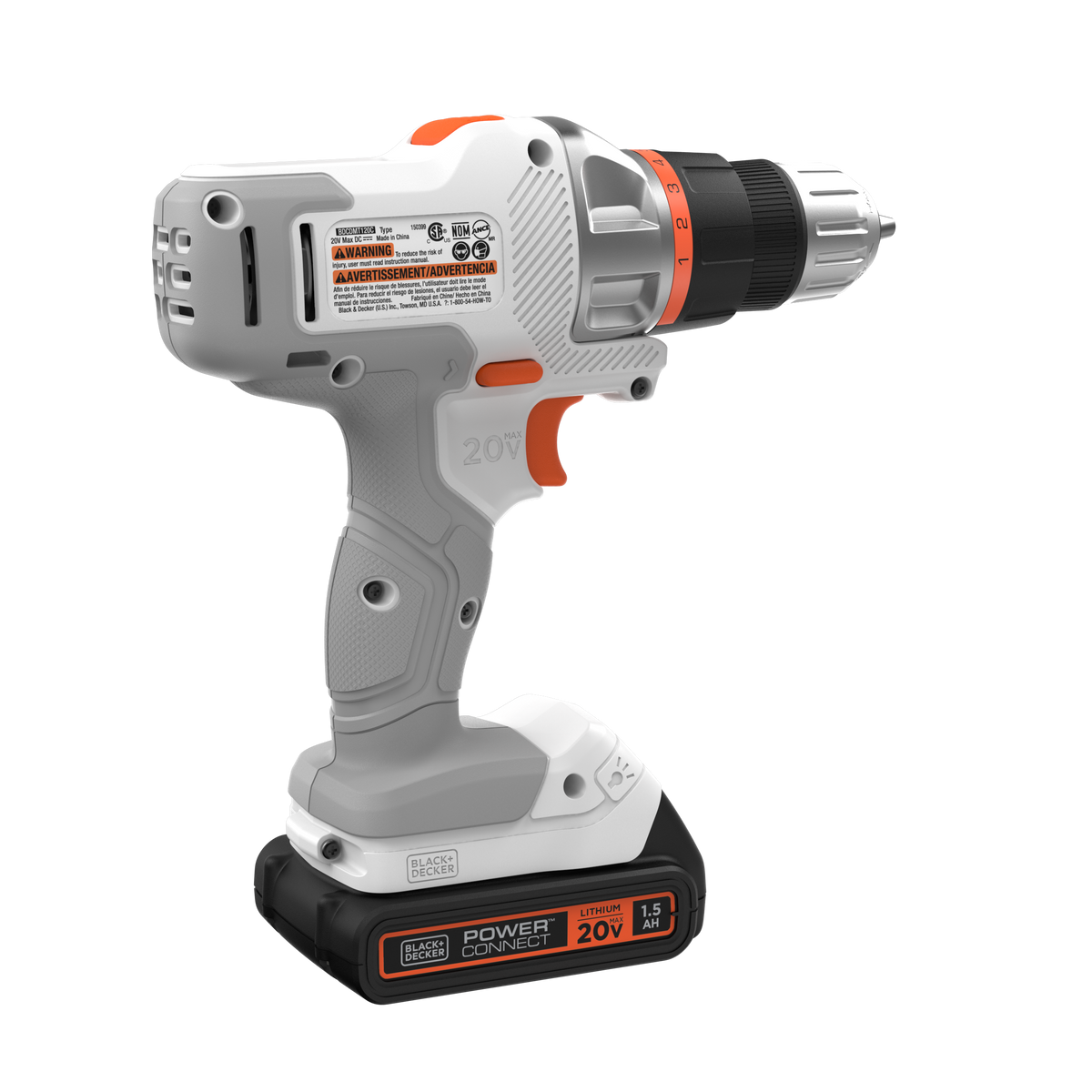 20V MAX *POWERCONNECT? MATRIX? Cordless Drill/Driver Kit, Battery and Charger Included (White)