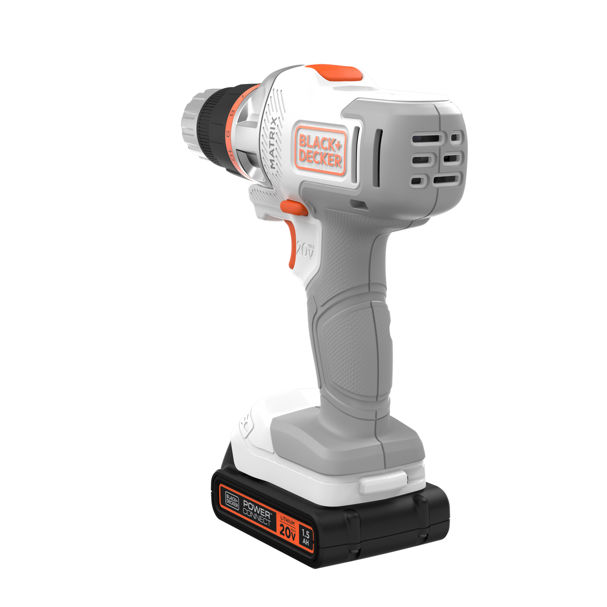 20V MAX *POWERCONNECT? MATRIX? Cordless Drill/Driver Kit, Battery and Charger Included (White)