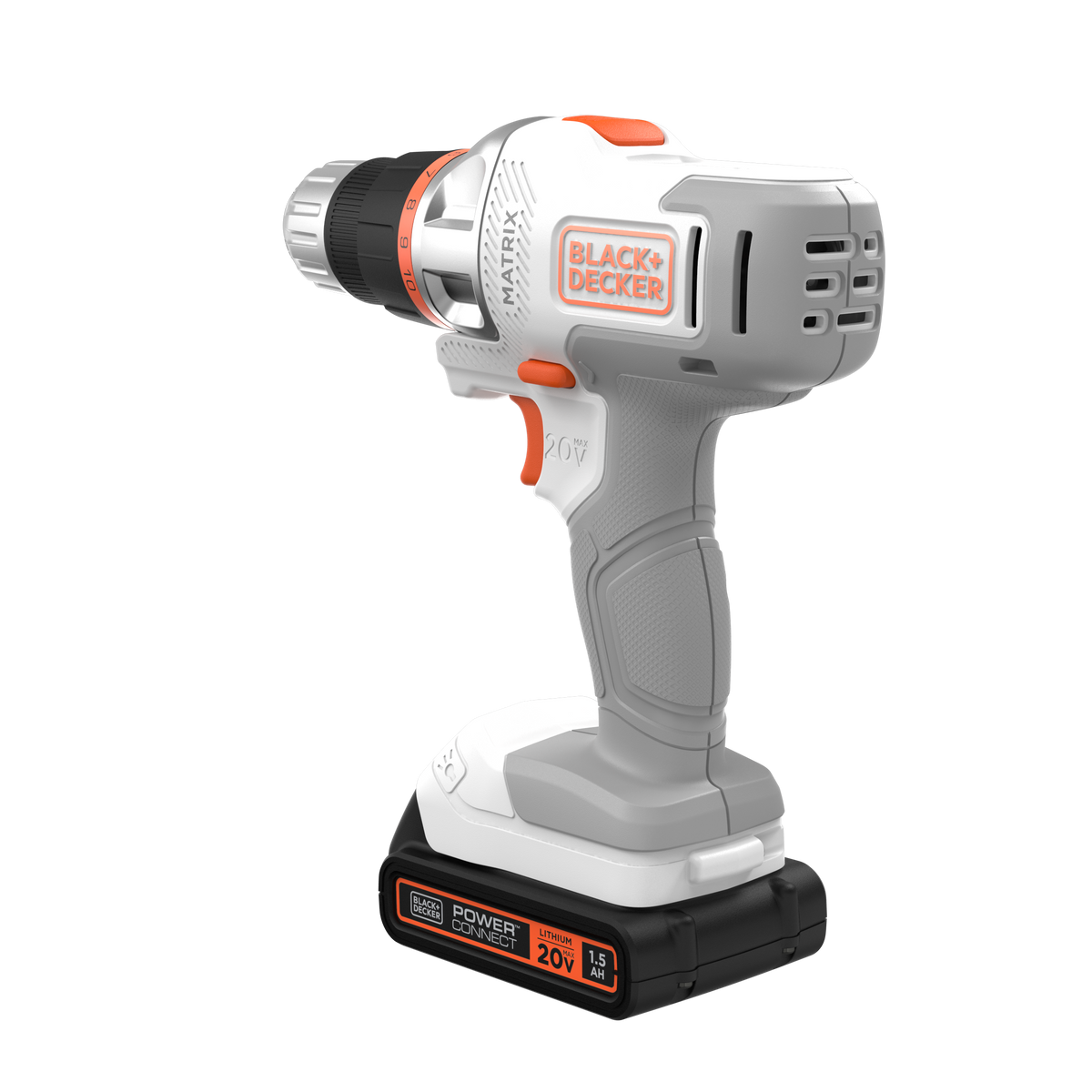 20V MAX *POWERCONNECT? MATRIX? Cordless Drill/Driver Kit, Battery and Charger Included (White)