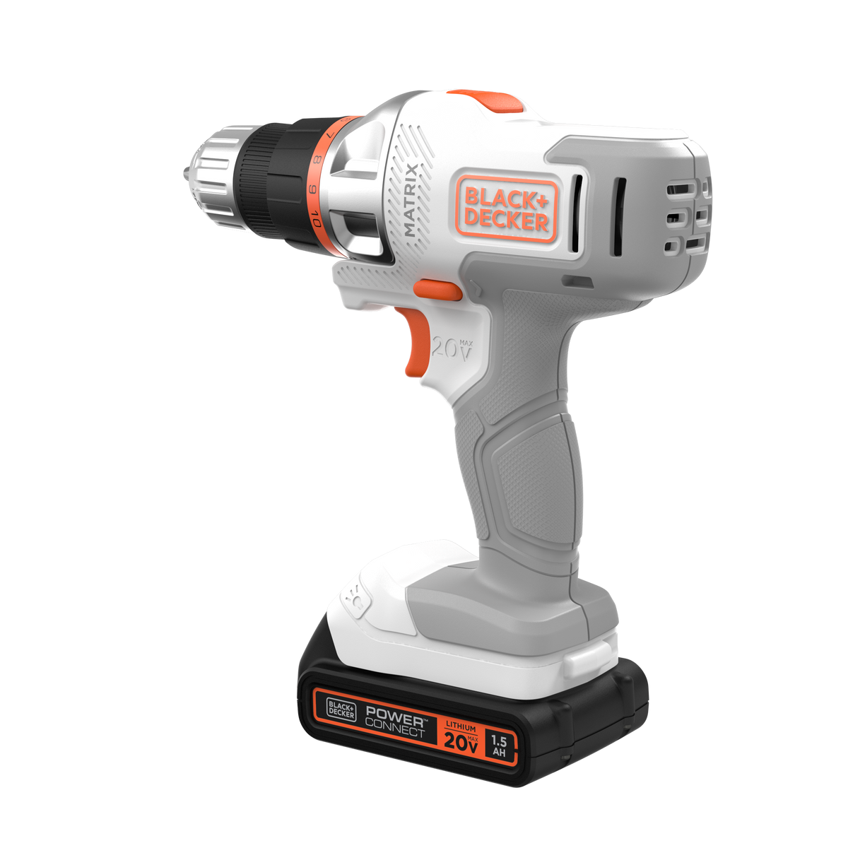 20V MAX *POWERCONNECT? MATRIX? Cordless Drill/Driver Kit, Battery and Charger Included (White)
