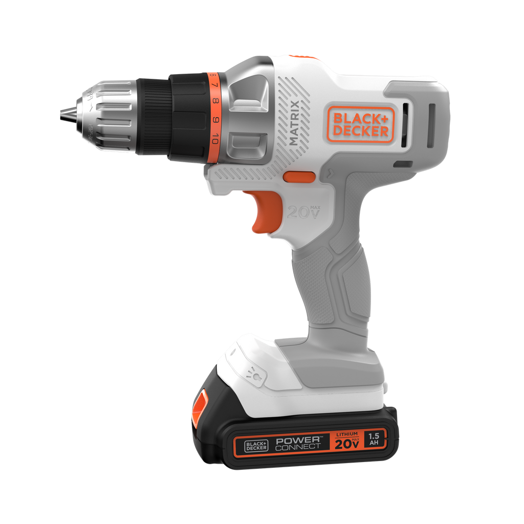 20V MAX *POWERCONNECT? MATRIX? Cordless Drill/Driver Kit, Battery and Charger Included (White)