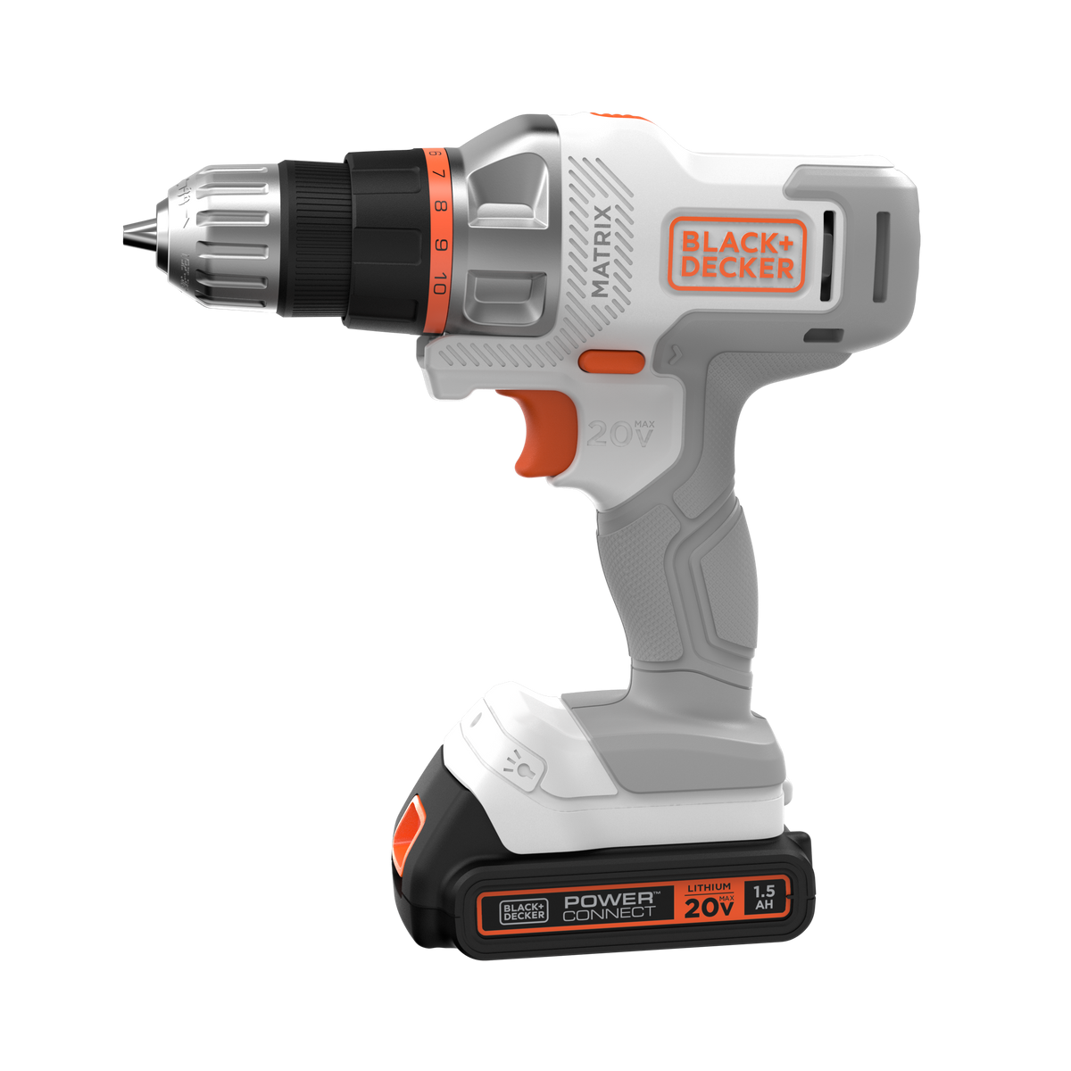 20V MAX *POWERCONNECT? MATRIX? Cordless Drill/Driver Kit, Battery and Charger Included (White)