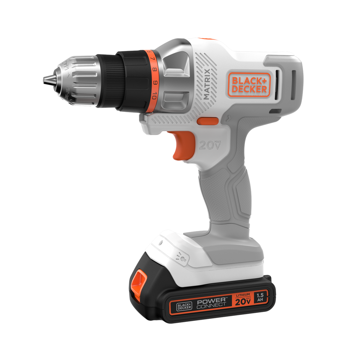 20V MAX *POWERCONNECT? MATRIX? Cordless Drill/Driver Kit, Battery and Charger Included (White)