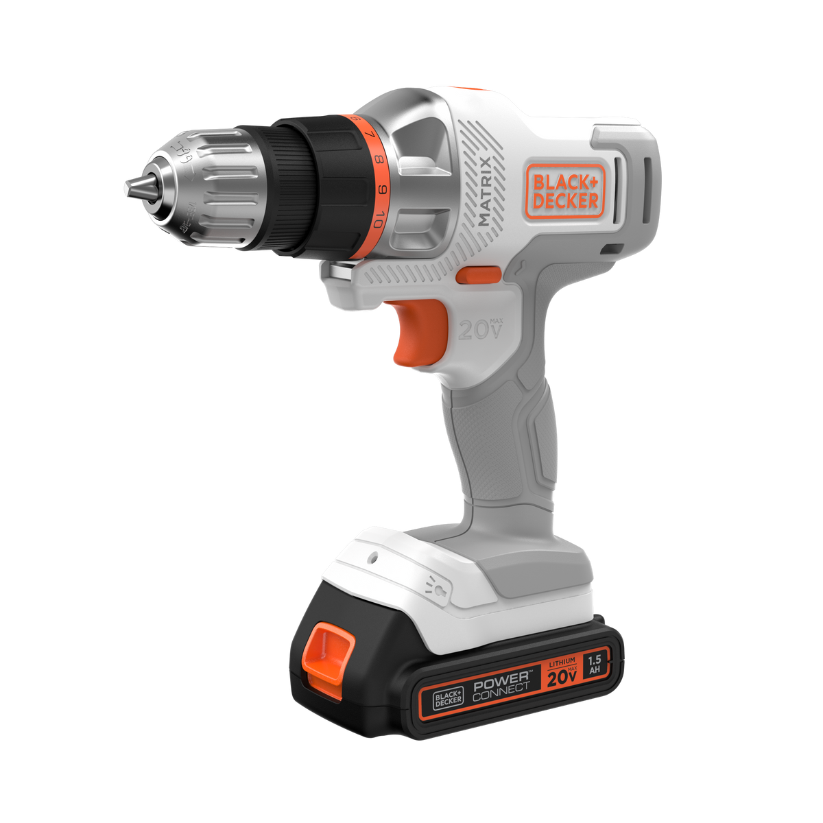 20V MAX *POWERCONNECT? MATRIX? Cordless Drill/Driver Kit, Battery and Charger Included (White)