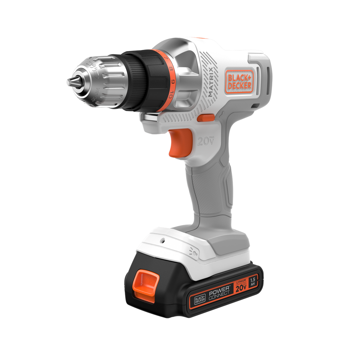 20V MAX *POWERCONNECT? MATRIX? Cordless Drill/Driver Kit, Battery and Charger Included (White)