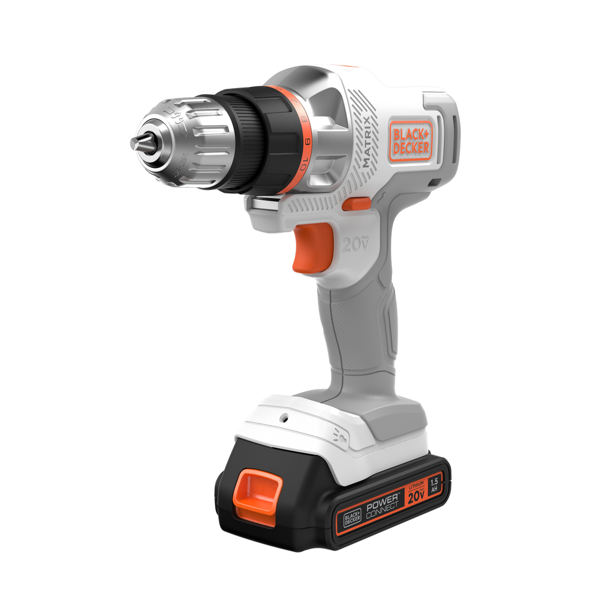 20V MAX *POWERCONNECT? MATRIX? Cordless Drill/Driver Kit, Battery and Charger Included (White)
