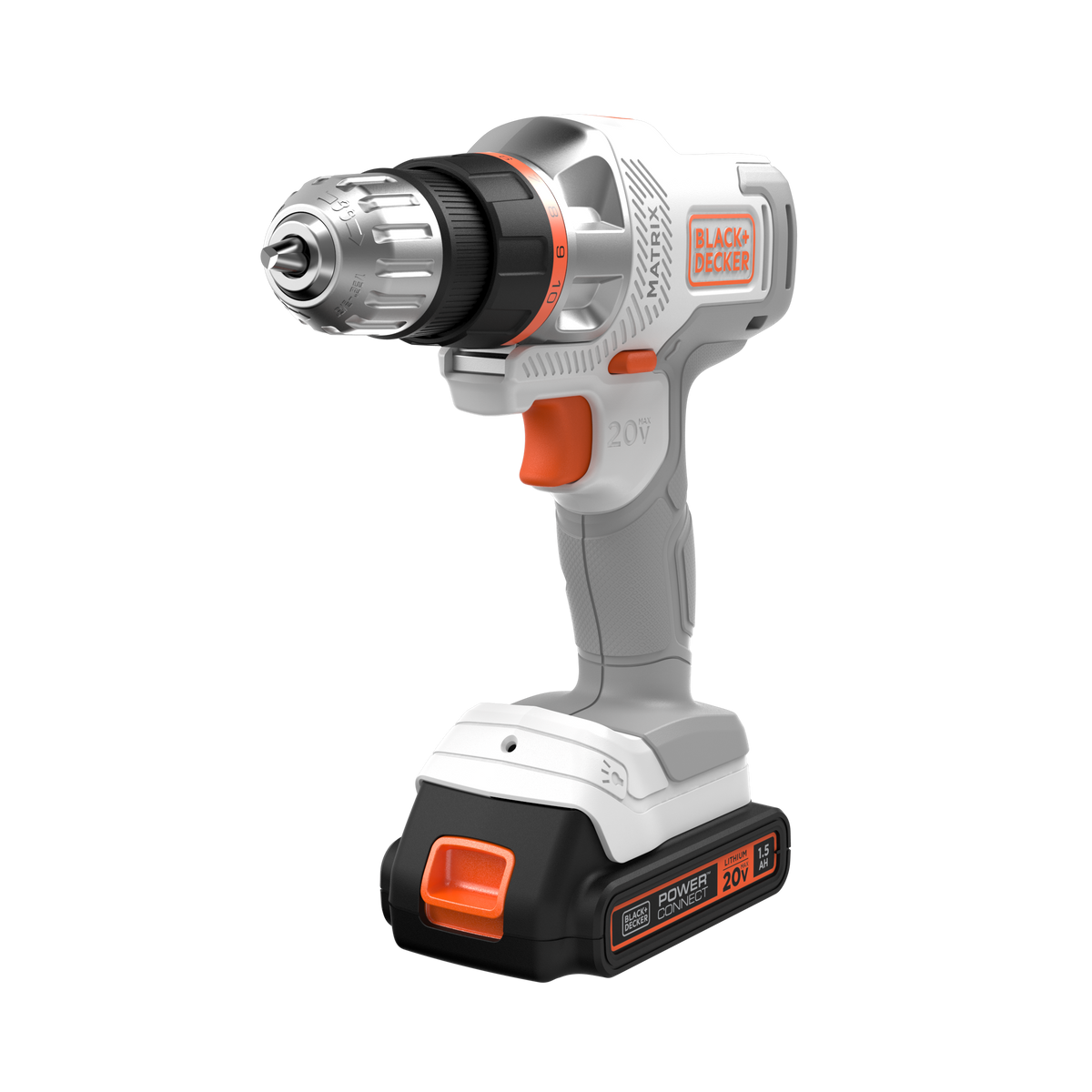 20V MAX *POWERCONNECT? MATRIX? Cordless Drill/Driver Kit, Battery and Charger Included (White)