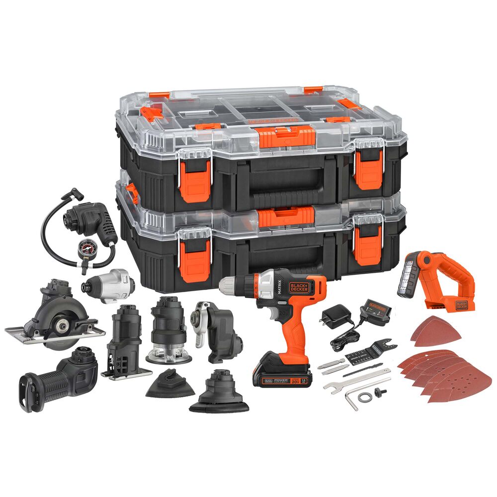 20V MAX *POWERCONNECT? MATRIX? Cordless Drill with 10 Attachments and Strorage Case, Battery and Charger Included