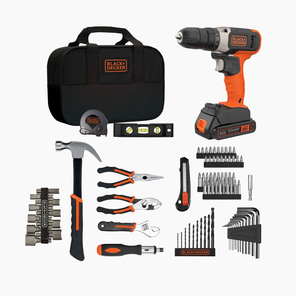 20V MAX* POWERCONNECT? Cordless Drill/Driver with 83-Piece Home Project Kit and Tool Bag, Battery and Charger Included