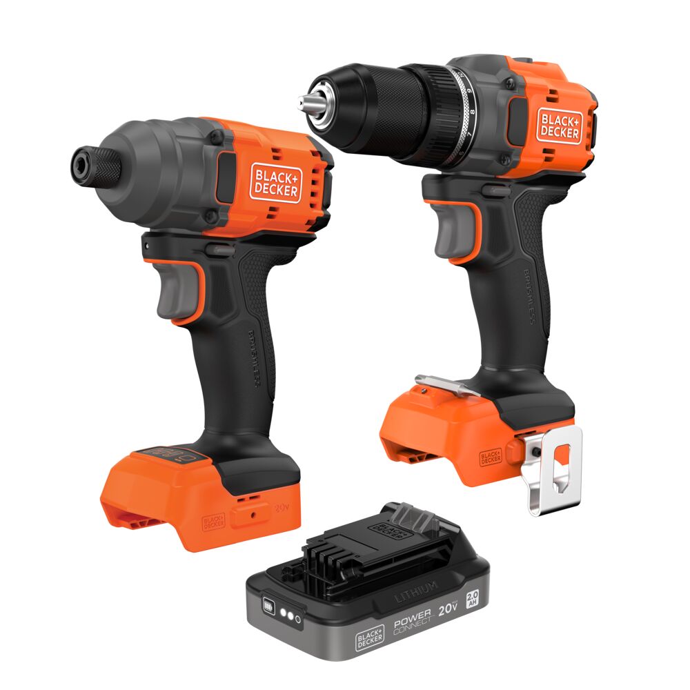 20V MAX* POWERCONNECT? Cordless Brushless ?-in. Drill/Driver and ?-in Hex Impact Driver Combo Kit (Battery & Charger Included)