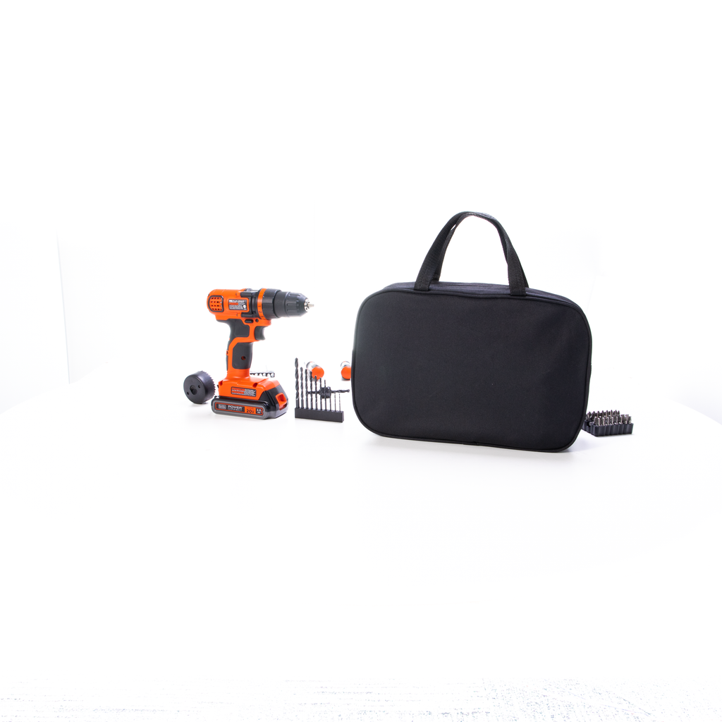 20V MAX* POWERCONNECT? Cordless Drill/Driver With 68-Piece Project Kit and Tool Bag, Battery and Charger Included
