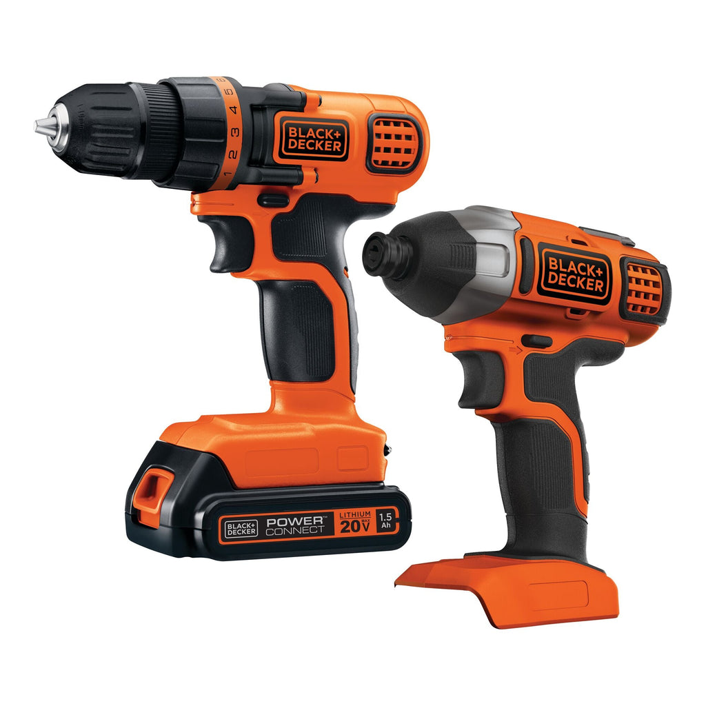 20V MAX* POWERCONNECT? Cordless Drill and Impact Driver Combo Kit, Battery and Charger Included